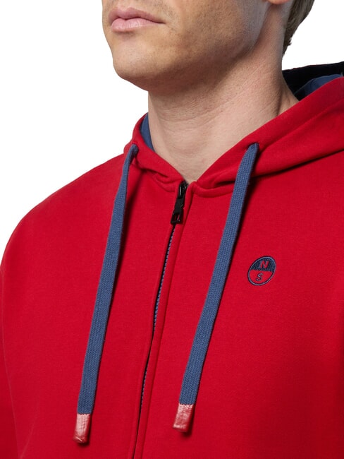 LOGO Kapuzenjacke mit durchgehendem Rei&szlig;verschluss rote Lava - Sweatshirts Herren