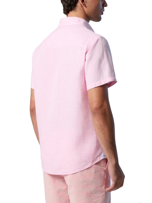 N/S Leinenhemd Flamingofeder - Herrenhemden