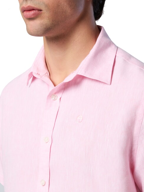 N/S Leinenhemd Flamingofeder - Herrenhemden