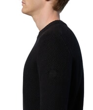 NORTH SAILS N|S Rundhalspullover mit Waffelmuster dunkelgrau meliert - Herrenpullover - 4