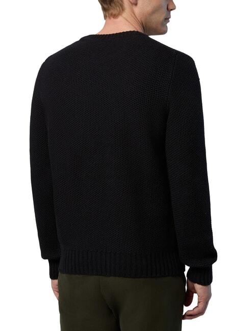 N|S Rundhalspullover mit Waffelmuster dunkelgrau meliert - Herrenpullover