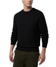 NORTH SAILS N|S Rundhalspullover mit Waffelmuster dunkelgrau meliert - Herrenpullover - 3