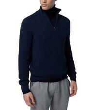 NORTH SAILS N|S Gerippter Rollkragenpullover mit halbem Rei&szlig;verschluss Navy blau - Herrenpullover - 3