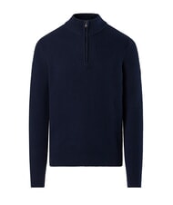 NORTH SAILS N|S Gerippter Rollkragenpullover mit halbem Rei&szlig;verschluss Navy blau - Herrenpullover - 5