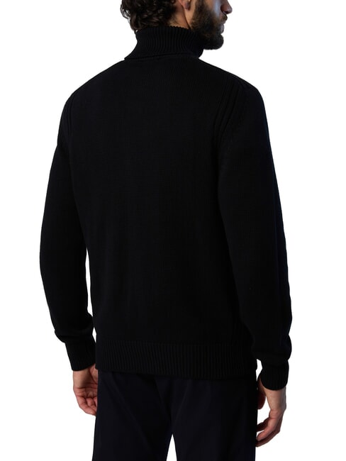 N|S Rollkragenpullover aus Baumwolle Schwarz - Herrenpullover