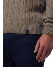 NORTH SAILS N|S Pullover mit Rundhalsausschnitt und Zopfmuster fossil melange - Herrenpullover - 3