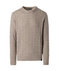 NORTH SAILS N|S Pullover mit Rundhalsausschnitt und Zopfmuster fossil melange - Herrenpullover - 4