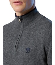 NORTH SAILS N|S Rollkragenpullover mit halbem Rei&szlig;verschluss mittelgraue Melange - Herrenpullover - 3