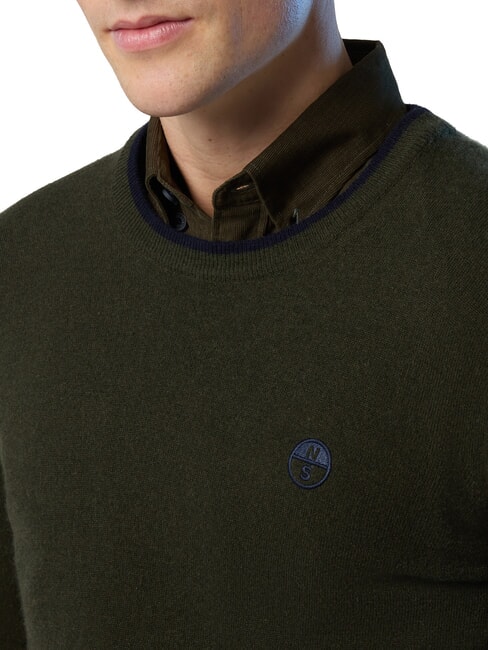 N|S Pullover mit Rundhalsausschnitt Waldgr&uuml;n - Herrenpullover