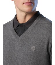 NORTH SAILS N|S Pullover mit V-Ausschnitt mittelgraue Melange - Herrenpullover - 3