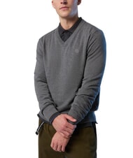 NORTH SAILS N|S Pullover mit V-Ausschnitt mittelgraue Melange - Herrenpullover - 4