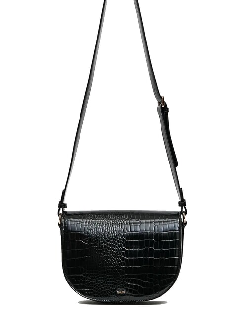 EVELYN COCCO Mittelgro&szlig;e bedruckte Umh&auml;ngetasche SCHWARZ - Damentaschen