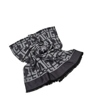 GAUD&Igrave; ESTELLE Fransenschal mit Allover-Logo grau - Schals - 2