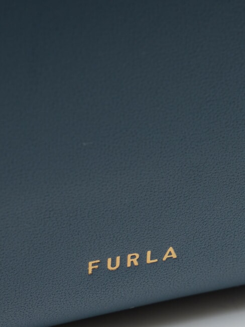 TONIE Umh&auml;ngetasche, Leder grau blau - Damentaschen