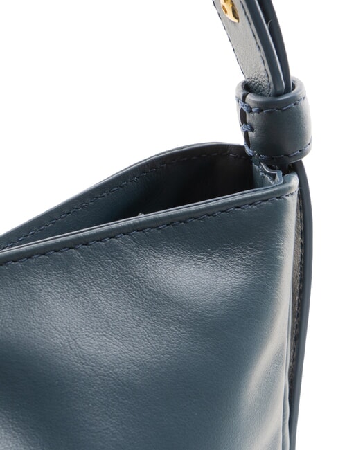 SFERA SOFT  Umh&auml;ngetasche aus Leder grau blau - Damentaschen