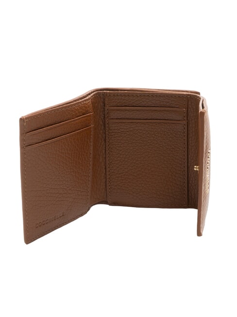 METALLIC SOFT Portemonnaie aus genarbtem Leder Cognac - Brieftaschen Damen