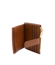 COCCINELLE METALLIC SOFT Flache Geldb&ouml;rse aus strukturiertem Leder - Brieftaschen Damen