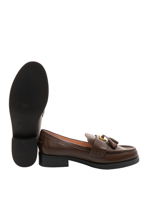 BEAT SELLERIA Ledermokassins mit Quaste Br&uuml;nette - Damenschuhe