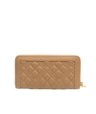LOVE MOSCHINO QUILTED Gro&szlig;e Geldb&ouml;rse mit Rundum-Rei&szlig;verschluss Beige - Brieftaschen Damen - 3