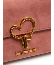 LOVE MOSCHINO SMART DAILY Umh&auml;ngetasche mit &Uuml;berschlag Altrosa - Damentaschen - 3