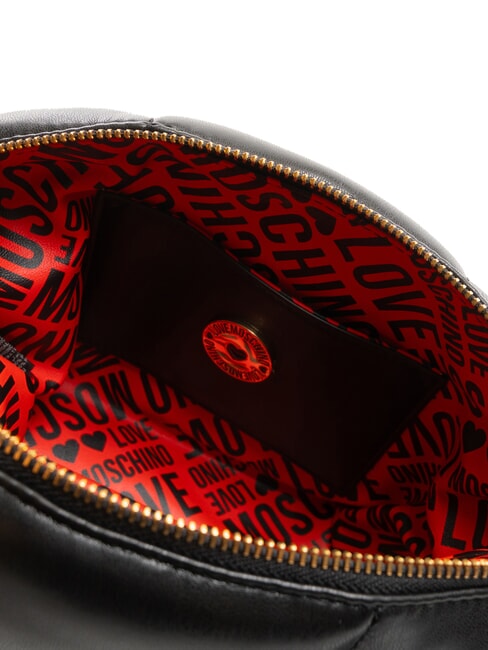 PUFFY LOGO Kleine Umh&auml;ngetasche mit Herzbeutel schwarz/rot/schwarz - Damentaschen