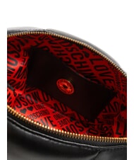 LOVE MOSCHINO PUFFY LOGO Kleine Umh&auml;ngetasche mit Herzbeutel schwarz/rot/schwarz - Damentaschen - 5