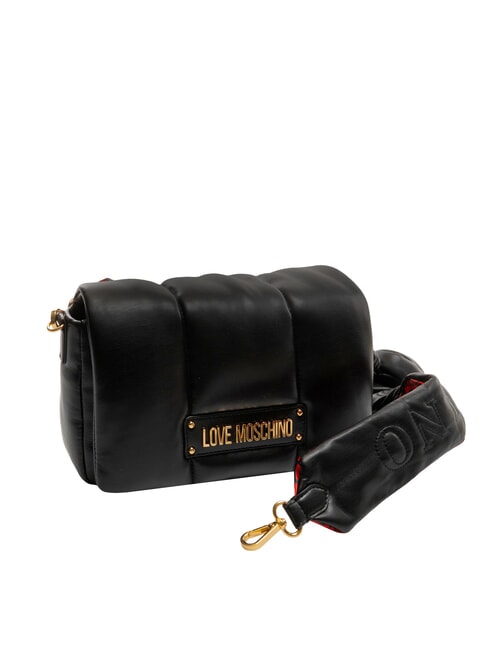 PUFFY LOGO Umh&auml;ngetasche mit Herzbeutel schwarz/rot/schwarz - Damentaschen