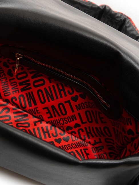 PUFFY LOGO Umh&auml;ngetasche mit Herzbeutel schwarz/rot/schwarz - Damentaschen