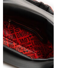 LOVE MOSCHINO PUFFY LOGO Umh&auml;ngetasche mit Herzbeutel schwarz/rot/schwarz - Damentaschen - 5