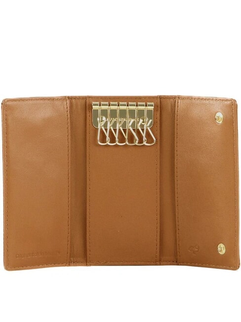 LUNA Schl&uuml;sseletui aus Leder Karamell-Caf&eacute; - Schl&uuml;sselanh&auml;nger und Schl&uuml;sseletuis