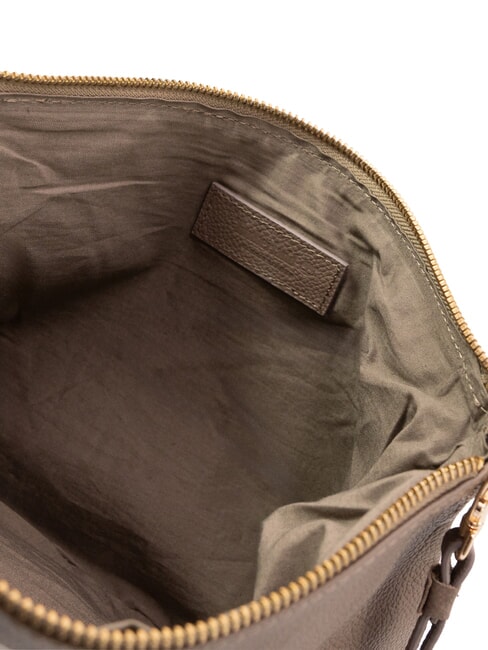 LARGE Gro&szlig;e Clutch aus Leder mit Handgelenkstasche nat&uuml;rlich - Damentaschen