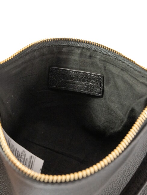 SMALL Kleine Clutch aus Leder mit Handgelenksriemen Schwarz - Damentaschen