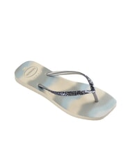 HAVAIANAS STYLESLIM SQUARE GLITTER Quadratische Flip-Flops beige/silber metallic - Damenschuhe - 4