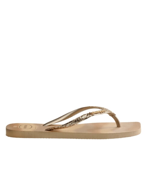 STYLESLIM SQUARE GLITTER Quadratische Flip-Flops golden - Damenschuhe