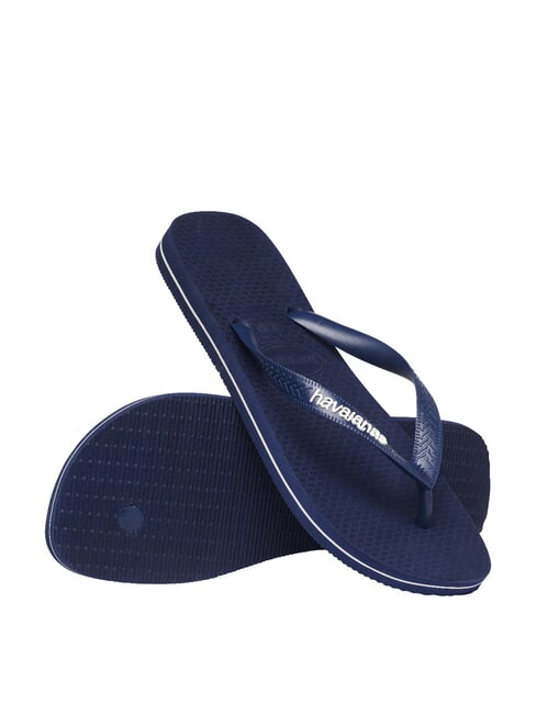 TOP RUBBER LOGO FILETE Flip-Flops Navy blau - Herrenschuhe
