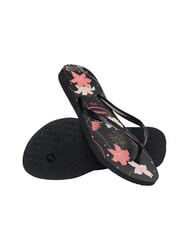 HAVAIANAS SLIM ORGANIC Flip-Flops schwarz/dunkelasche/hellrosa - Damenschuhe - 3