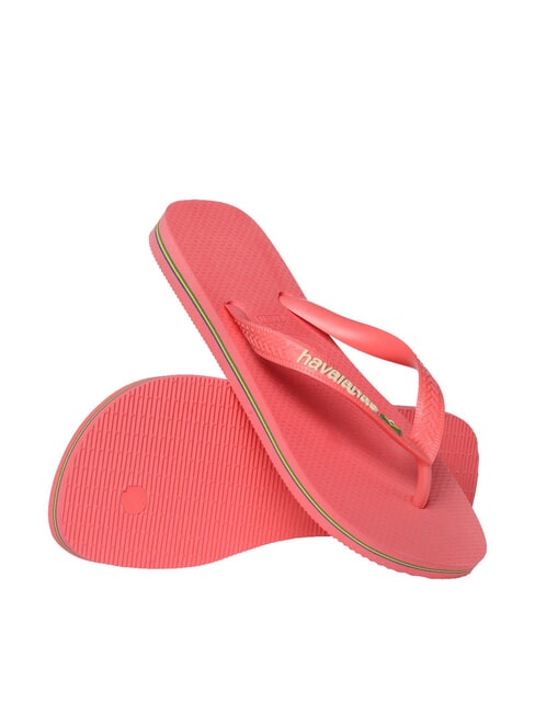 BRASIL LOGO Flip-Flops f&uuml;r Herren tropische Korallen - Schuhe Unisex