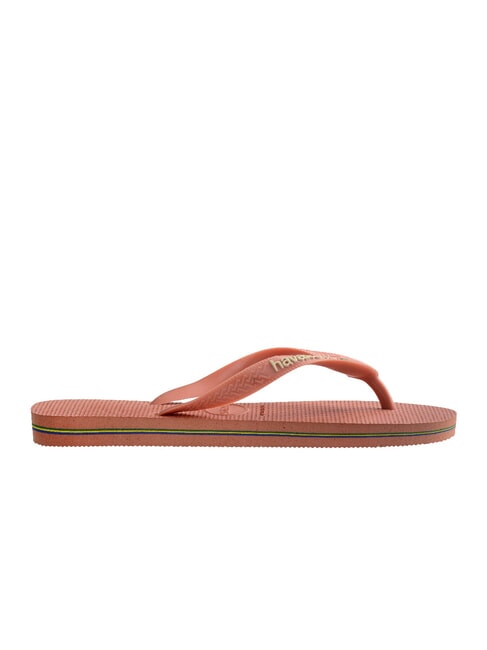 BRASIL LOGO Flip-Flops f&uuml;r Herren rosa Ton - Schuhe Unisex