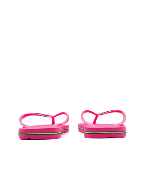  BRASILIEN-LOGO-Flip-Flops rosa Flussmittel/rosa Flussmittel - Schuhe Unisex