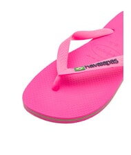 HAVAIANAS  BRASILIEN-LOGO-Flip-Flops rosa Flussmittel/rosa Flussmittel - Schuhe Unisex - 4