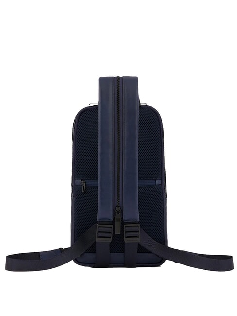 FINN  Rucksack / Umh&auml;ngetasche aus Leder Blau - PC-Rucks&auml;cke