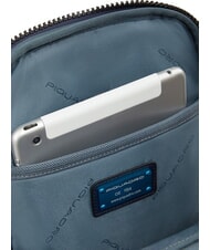 PIQUADRO FINN  Rucksack / Umh&auml;ngetasche aus Leder Blau - PC-Rucks&auml;cke - 5