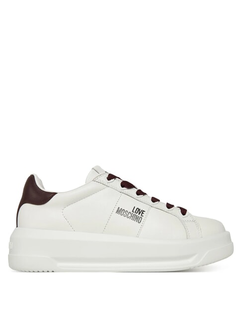ECLIPSE50 Leder-Sneakers wei&szlig;/burgund - Damenschuhe