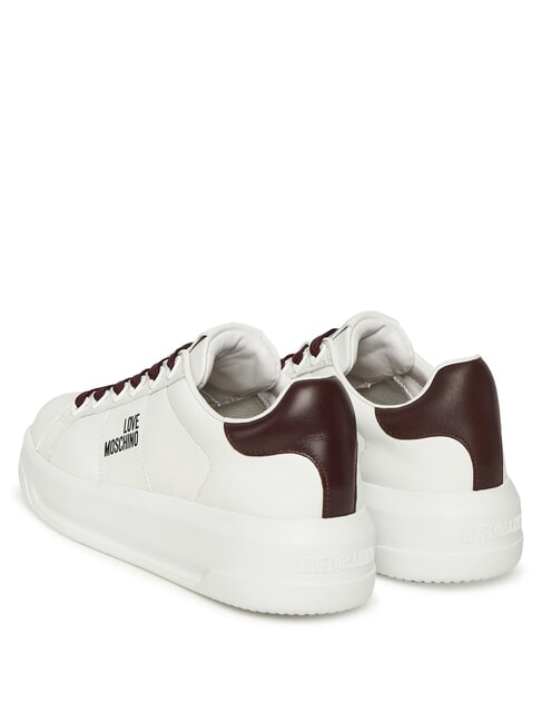 ECLIPSE50 Leder-Sneakers wei&szlig;/burgund - Damenschuhe