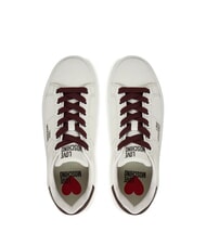 LOVE MOSCHINO ECLIPSE50 Leder-Sneakers wei&szlig;/burgund - Damenschuhe - 4