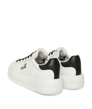 LOVE MOSCHINO ECLIPSE50 Leder-Sneakers wei&szlig; schwarz - Damenschuhe - 3