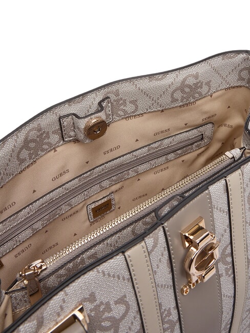 ERENIA Umh&auml;ngetasche Logo in dunklem Taupe - Damentaschen