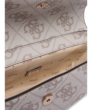 GUESS ERENIA Wandelbare Umh&auml;ngetasche Logo in dunklem Taupe - Damentaschen - 4