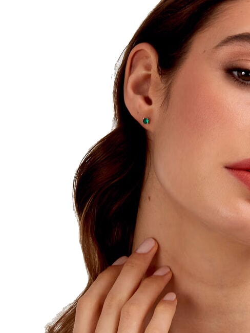 TESORI  Silberohrringe gr&uuml;n - Ohrringe