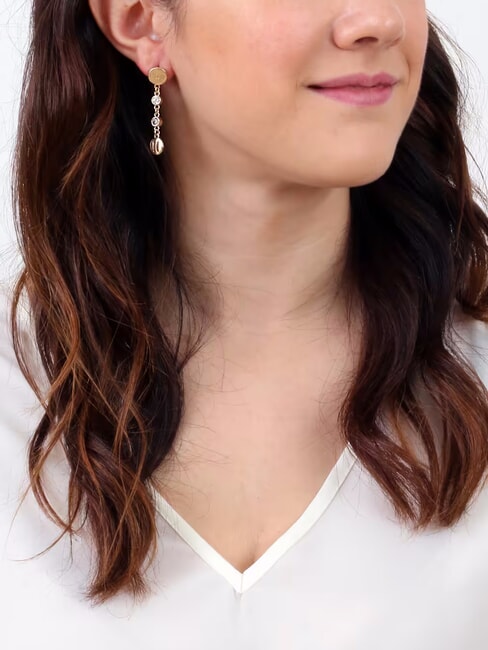 RAMBLA Lange Silberohrringe Gold - Ohrringe